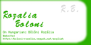 rozalia boloni business card